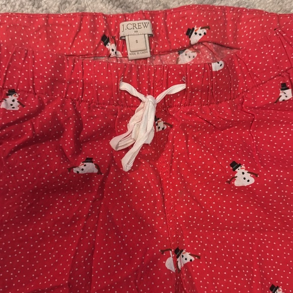 J Crew Small snowman pajamas pjs - Picture 2 of 6
